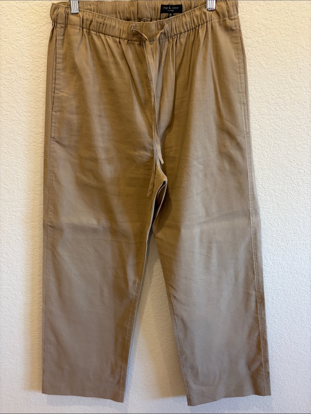 rag & bone Wide-Leg Drawstring Trousers in Tan